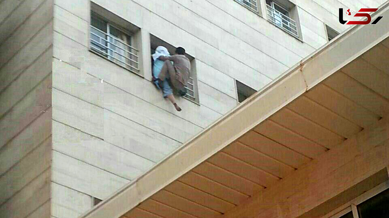 خودکشی یک مرد از ساختمان بیمارستانی در ارومیه+ عکس
