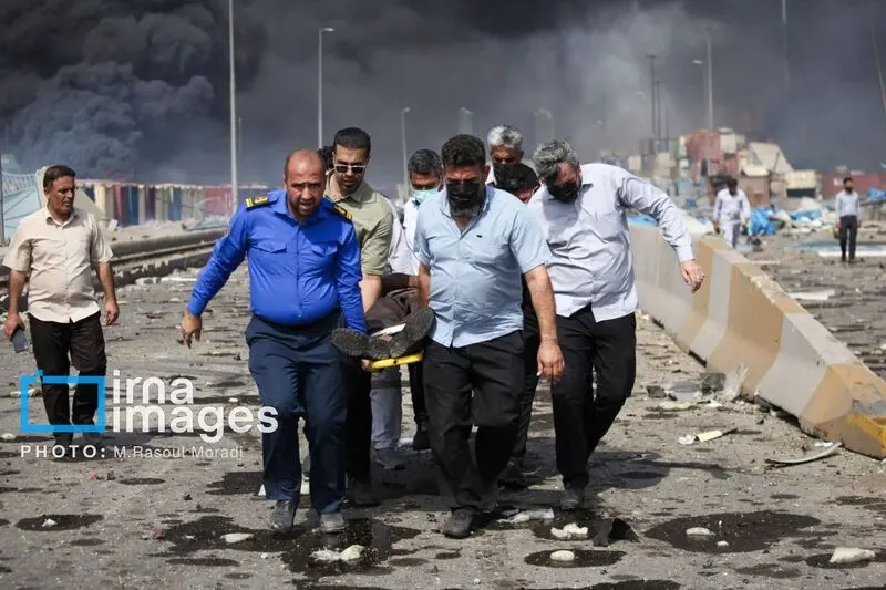 انفجار در اسکله بندر عباس