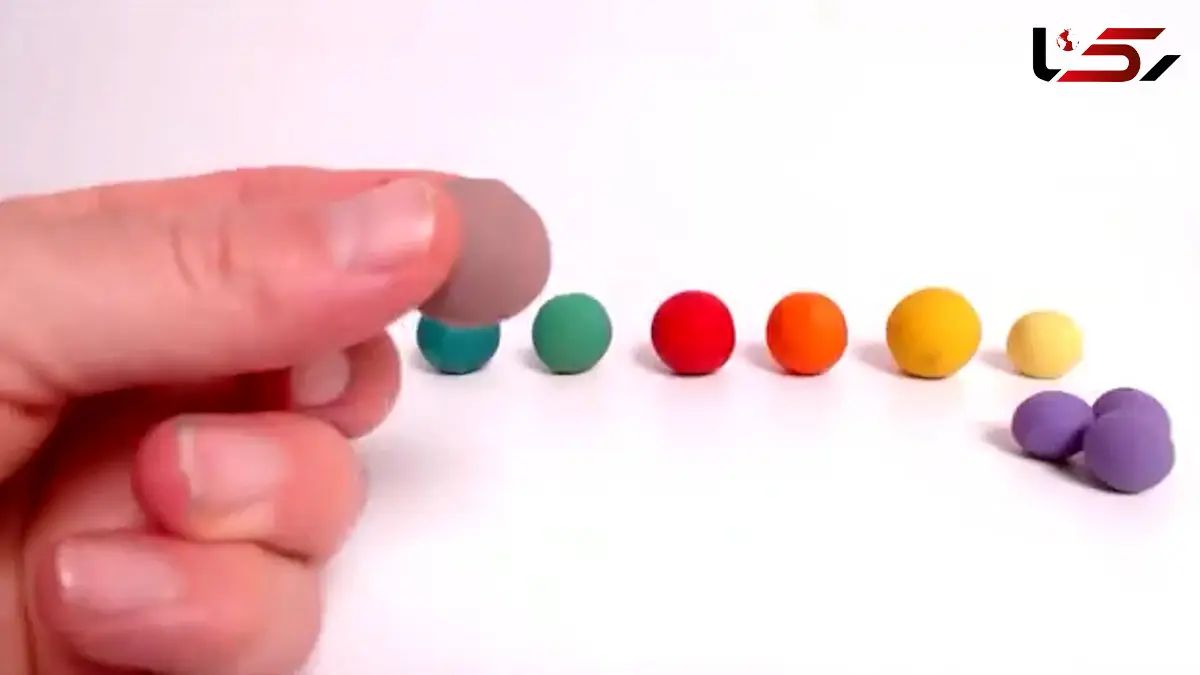 فیلم ترکیب خمیربازی بنفش با رنگ های دیگر