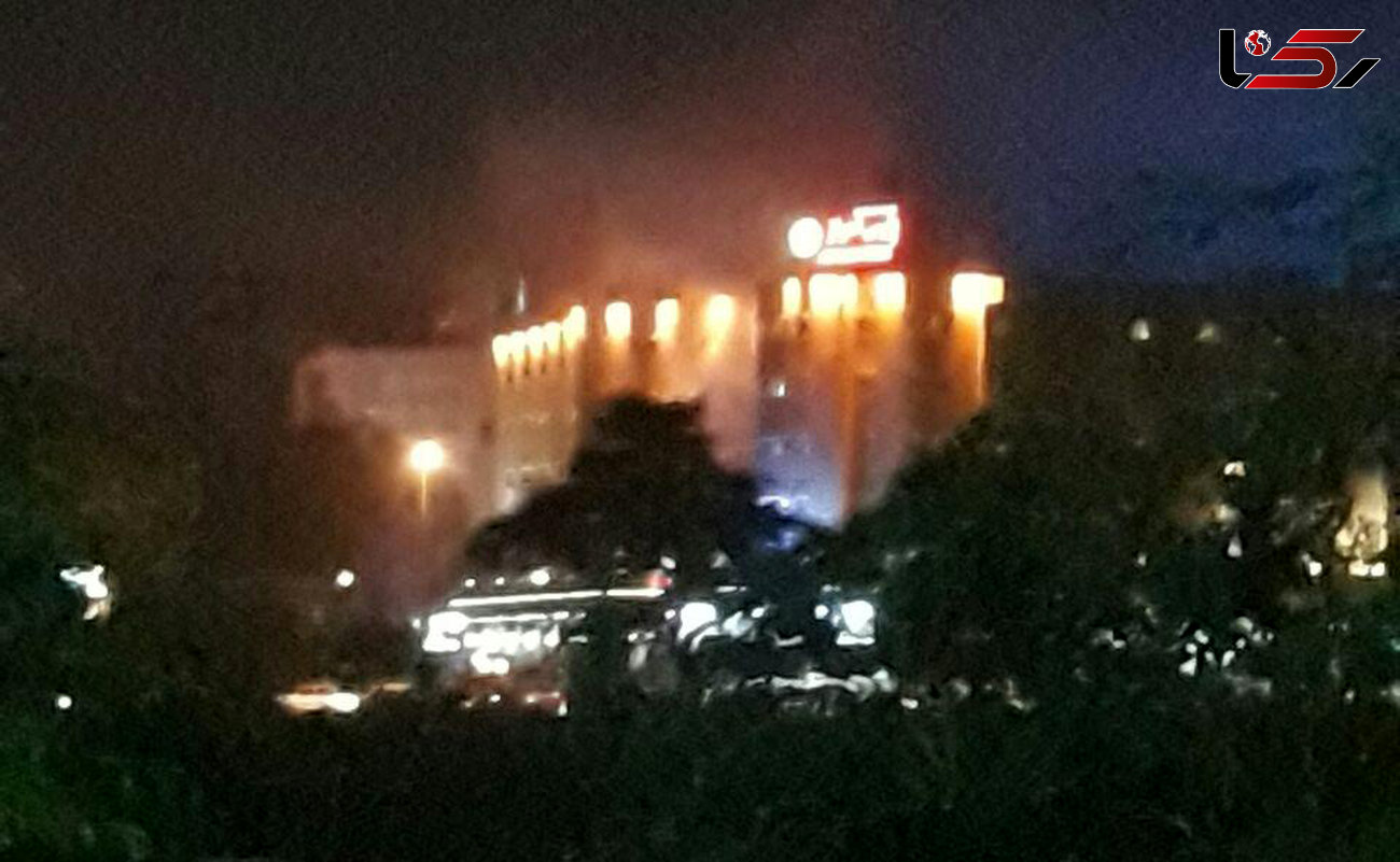 فیلم لحظه آتش سوزی در طبقه سوم هتل پارس اهواز+عکس و جزئیات