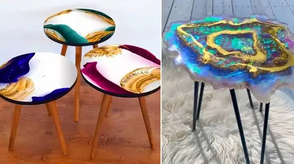 ست میز عسلی رزینی؛ 15 مدل شیک و خیره‌ کننده برای دکوراسیون منزل
