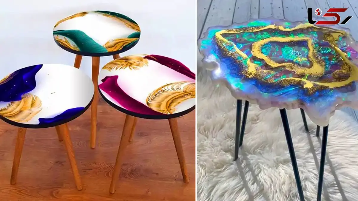 ست میز عسلی رزینی؛ 15 مدل شیک و خیره‌ کننده برای دکوراسیون منزل