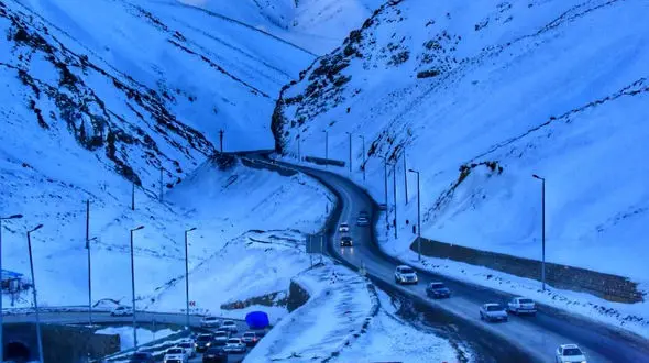 هوای برفی جاده چالوس 