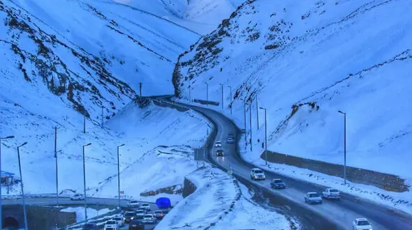 هوای برفی جاده چالوس 