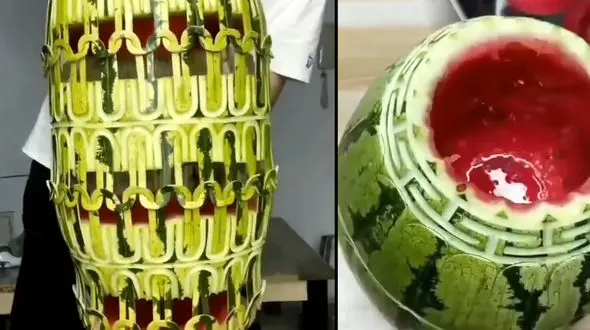 زنجیره ای از هندوانه بسازید + فیلم