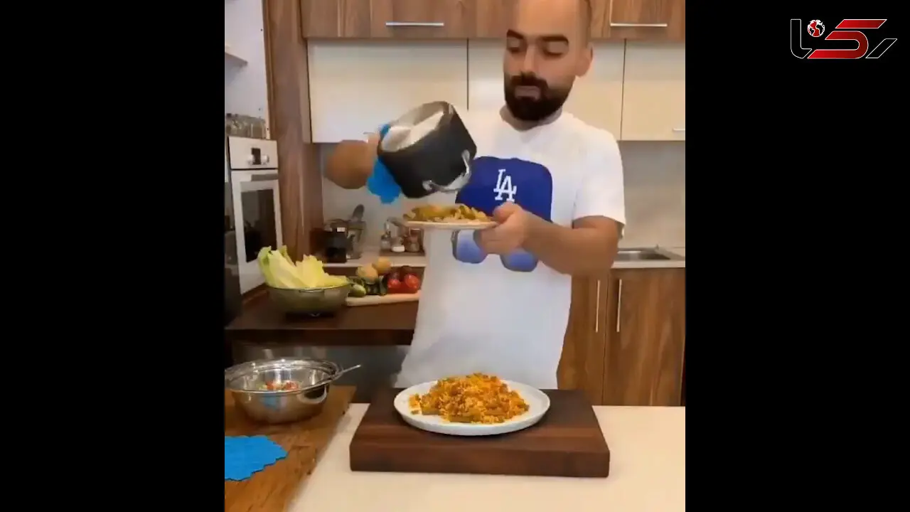 لوبیا پلو با سالاد شیرازی + فیلم