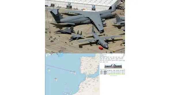 پرواز همزمان سه فروند غول ترابری لاکهید سی-۵ گالکسی آمریکا