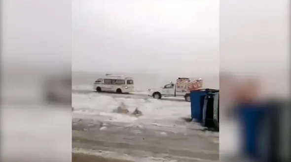 فیلم تصادف مرگبار در جاده برفی زنجان / 2 تن در دم جان باختند