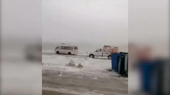 فیلم تصادف مرگبار در جاده برفی زنجان / 2 تن در دم جان باختند