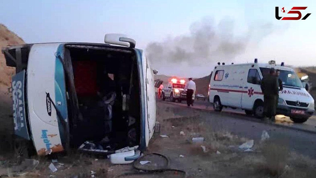 یک کشته و ۲۱ مصدوم در واژگونی اتوبوس در جاده تبریز - صوفیان/ ساعتی پیش رخ داد