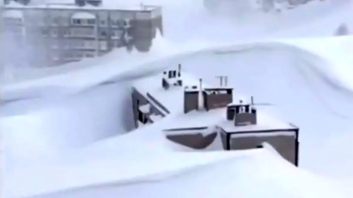 فیلم بارش بی سابقه برف شرق دور روسیه