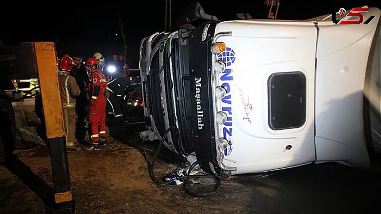 2 کشته در تصادف هولناک پژو با تریلر در لرستان