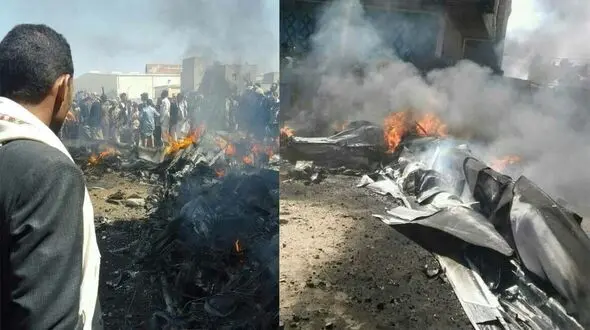 سرنگونی جنگنده اتئلاف متجاوز سعودی بر فراز صنعا