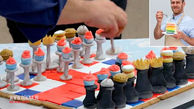 ساخت شطرنج از جنس شیرینی +فیلم