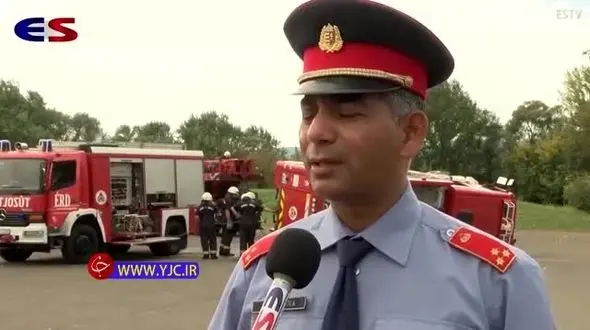 عجله راننده خودروی آتش نشانی حادثه آفرید +فیلم