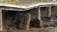 شکستن پل معروف غله زار آذرشهر در سیل امروز+فیلم و عکس 