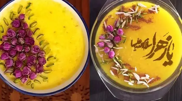 20 روش خاص و ساده برای تزئین شله زرد در ایام فاطمیه