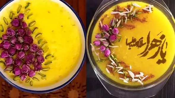 20 روش خاص و ساده برای تزئین شله زرد در ایام فاطمیه