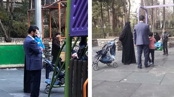 وزیر ارتباطات به همراه خانواده در پارک ساعی +عکس 