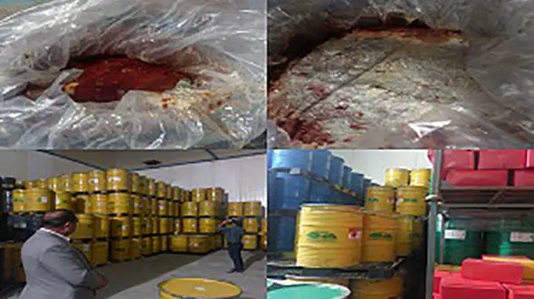 دستگیری 2 مرد بخاطر نگهداری 100 تن رب فاسد شده در دماوند