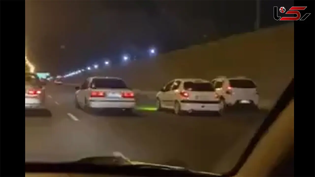 ببینید / حرکت جنون‌آمیز راننده پراید در کورس با پژو ۲۰۶ در اتوبان‌های تهران