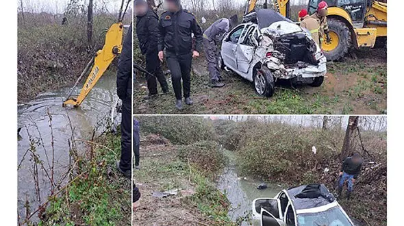 3 کشته و زخمی در واژگونی هولناک پژو 207 در زیباکنار + عکس 