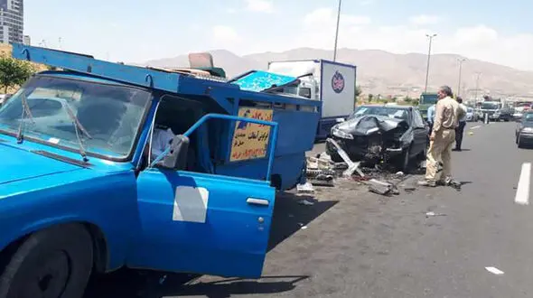 عکس تلخ از صحنه یک تصادف خونین در آزادگان