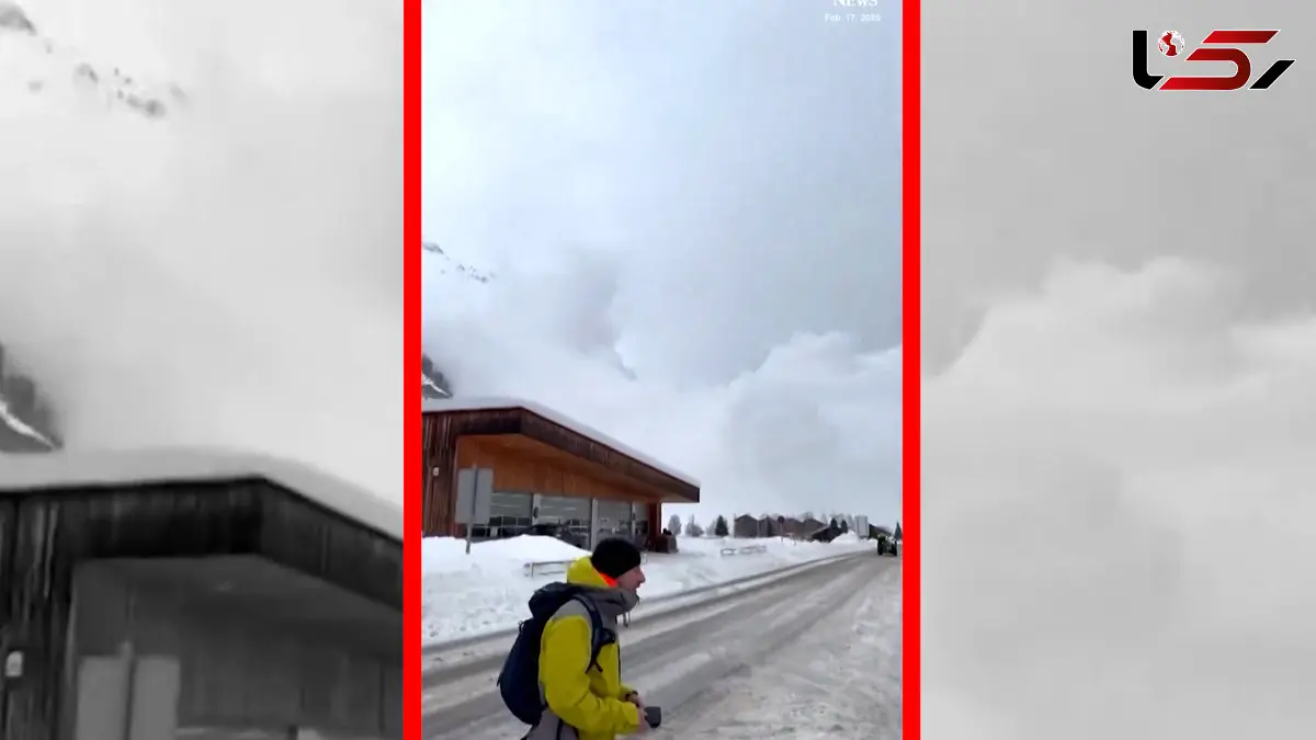فیلم صحنه دلهره آور بهمن در ارتفاعات آلپ