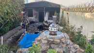 ویلای مسکونی در سرخه حصار  در آتش سوخت+ عکس