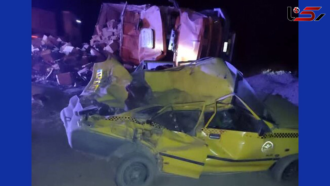 4 کشته و زخمی در تصادف هولناک کامیون با پراید در جاده انار + جزییات