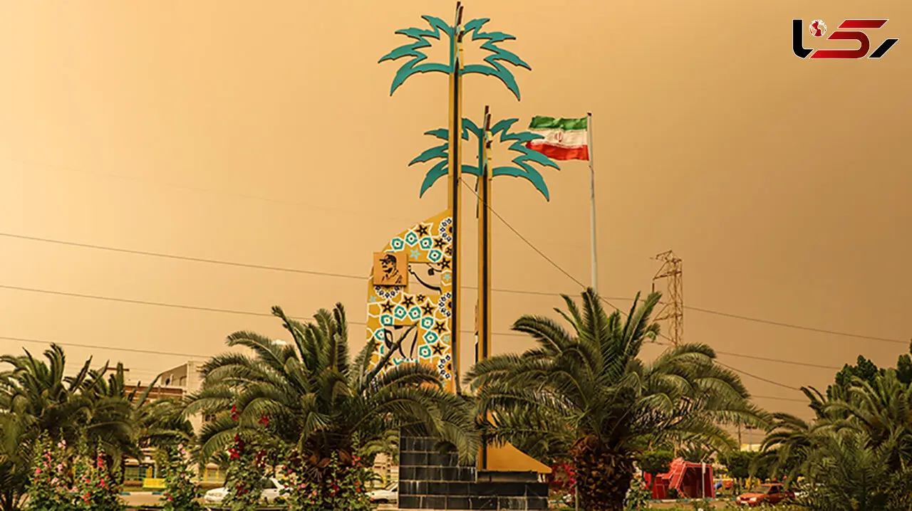 آسمان آبادان نارنجی شد + عکس
