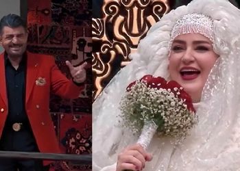 فیلم اجرای آهنگ گوگوش توسط محمود شهریاری در عروسی نعیمه نظام‌دوست ! / با طنازی می خونه !