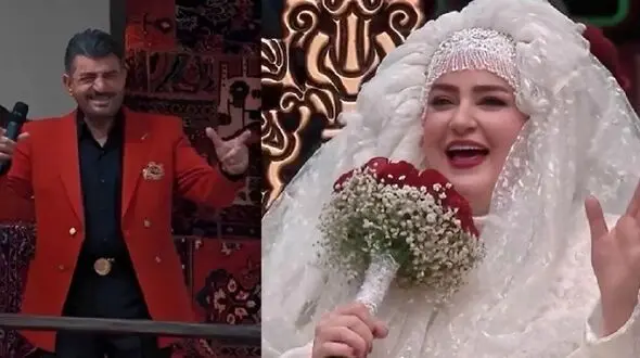 فیلم اجرای آهنگ گوگوش توسط محمود شهریاری در عروسی نعیمه نظام‌دوست ! / با طنازی می خونه !