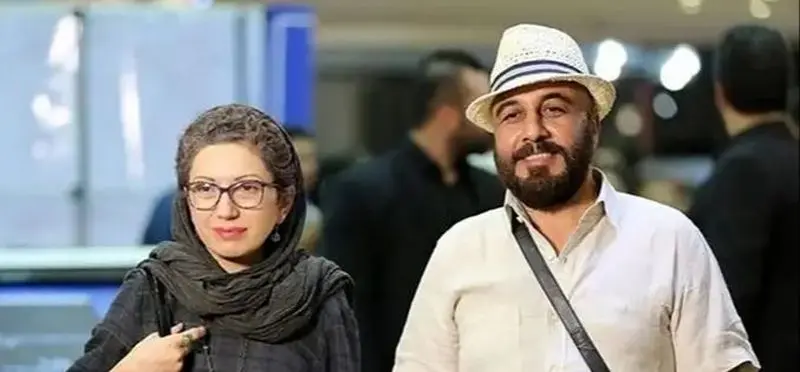 رضا عطاران و همسرش 