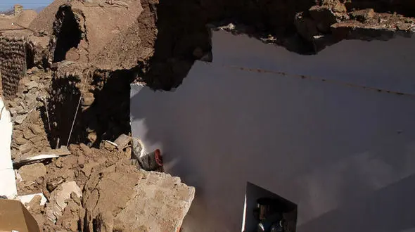 خانه‌های کاه‌گلی «هجدک» کرمان با زلزله 6/1 ریشتری فروریخت + عکس