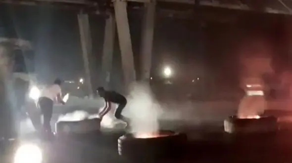 اعتراض مردم خوزستان به کم آبی و خشک شدن کرخه + فیلم