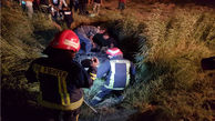 سقوط خونین پژو 206 به کانال فاضلاب  / 3 مرد و یک زن راهی بیمارستان شدند