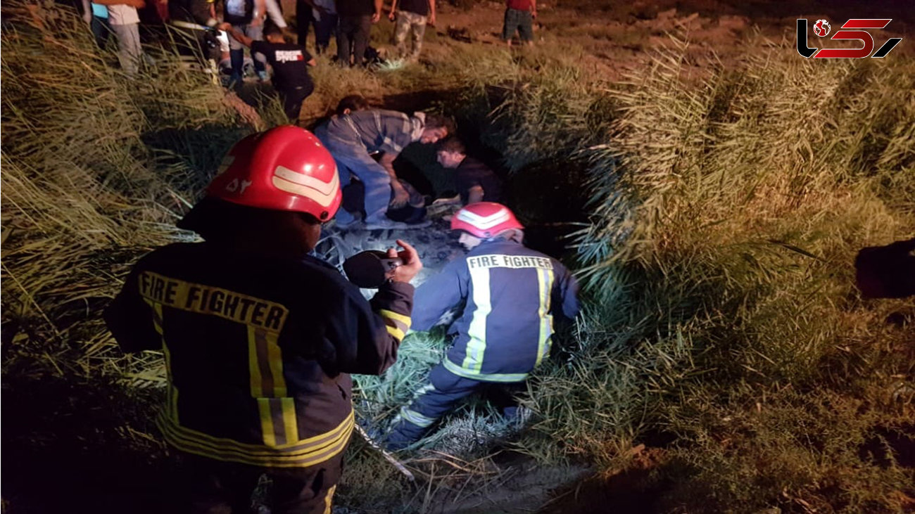 سقوط خونین پژو 206 به کانال فاضلاب  / 3 مرد و یک زن راهی بیمارستان شدند