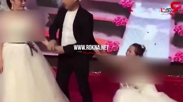 دختری با لباس عروسی جشن عروس و داماد را بهم زد + فیلم