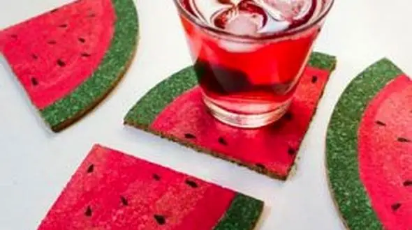 زیرلیوانی هندوانه ای برای شب یلدا