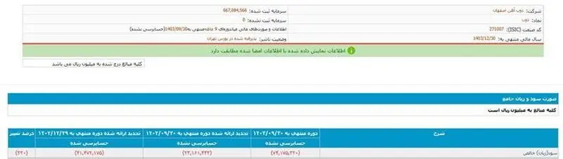 زیان انباشته ذوب آهن 1