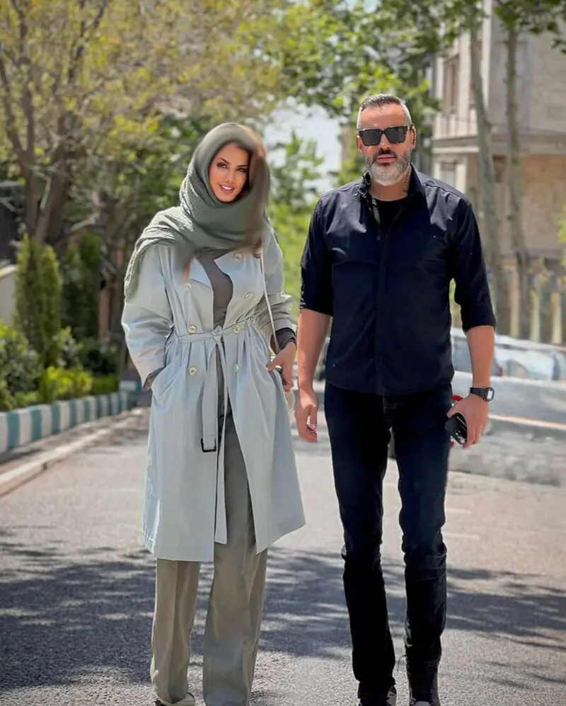  صبا تاجیک و همسرش