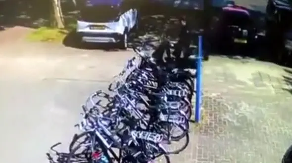 ببینید | لحظه فرود آمدن چوب خدا بر سر موتورسوار بدجنس! + فیلم