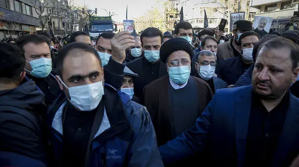  حضور رئیس جمهور در مراسم تشییع شهدای گمنام