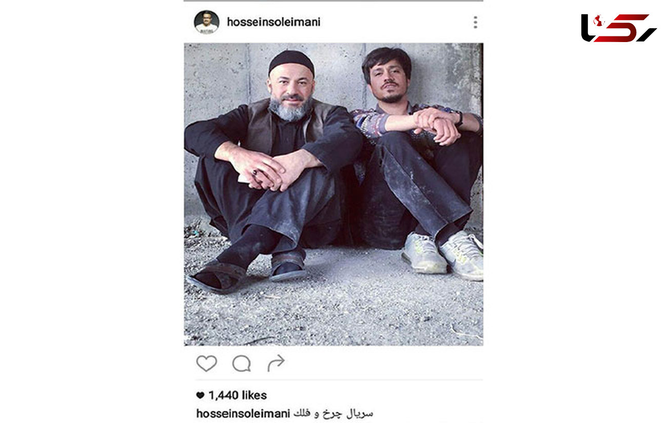 نقش و گریم متفاوت امیر اقایی و حسین سلیمانی در سریال چرخ فلک+عکس