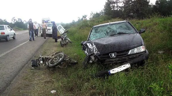 تصادف شدید در جاده لاهیجان + عکس