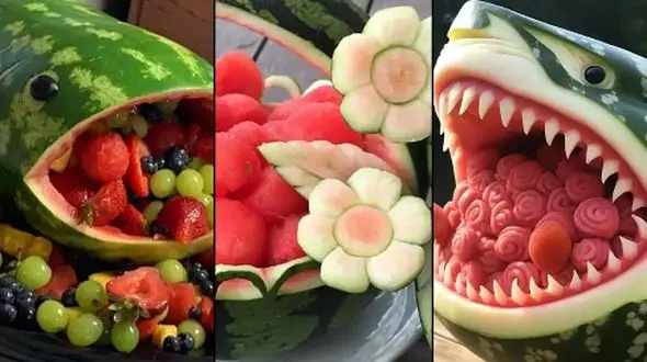 ترفندهای خلاقانه برای تزیین هندوانه شب یلدا، 15 مدل شیک و زیبا