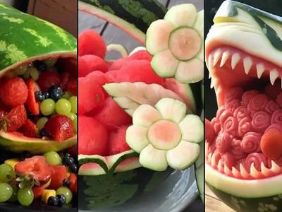 ترفندهای خلاقانه برای تزیین هندوانه شب یلدا، 15 مدل شیک و زیبا