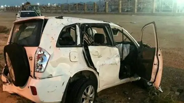 اولین تصاویر از خودروی ستاره استقلال بعد از تصادف + علت واژگونی