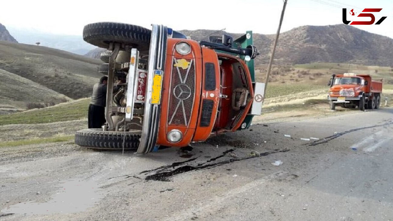 واژگونی کامیون در بوشکان یک کشته برجا گذاشت